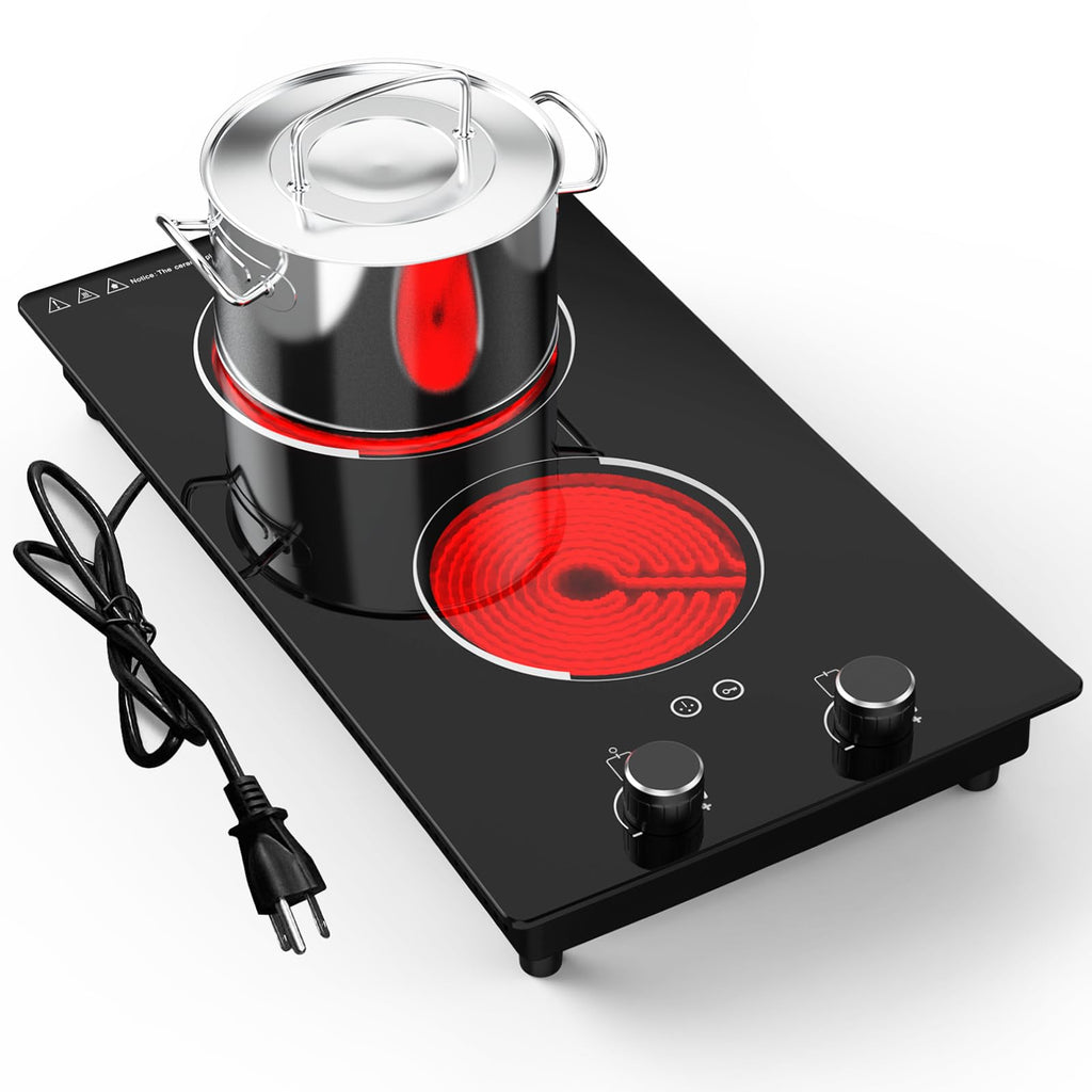 Electric Cooktop Portable Stove Single Burner 1800W Hot Plate Timer