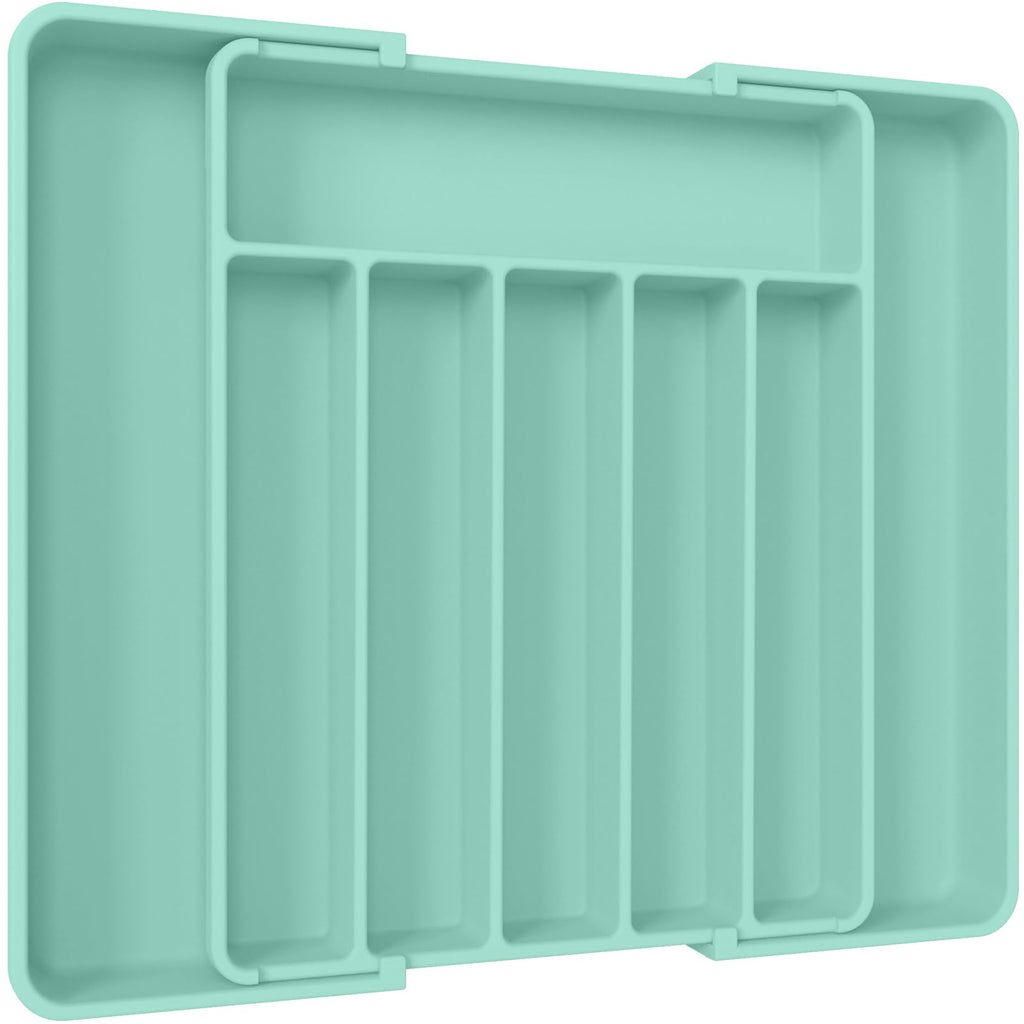 Aujen Silverware Drawer Organizer, Adjustable Utensil Cutlery Tray