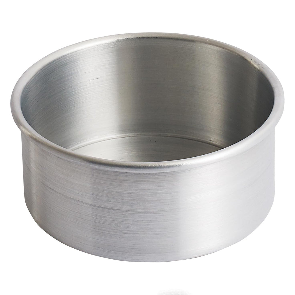 Winco 6" Red Round Aluminum Cake Pan