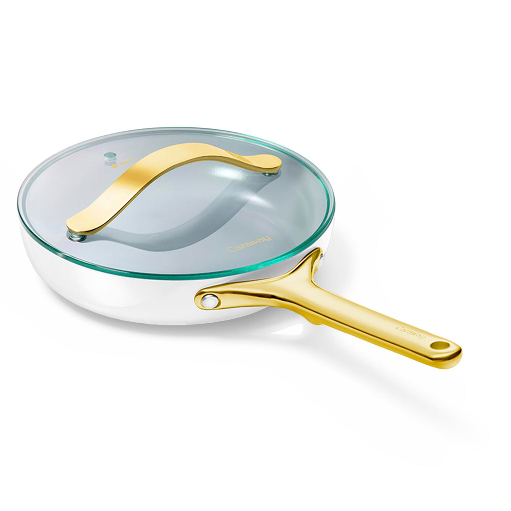 Caraway Ceramic Non-Stick Fry Pan Set with Glass Lids