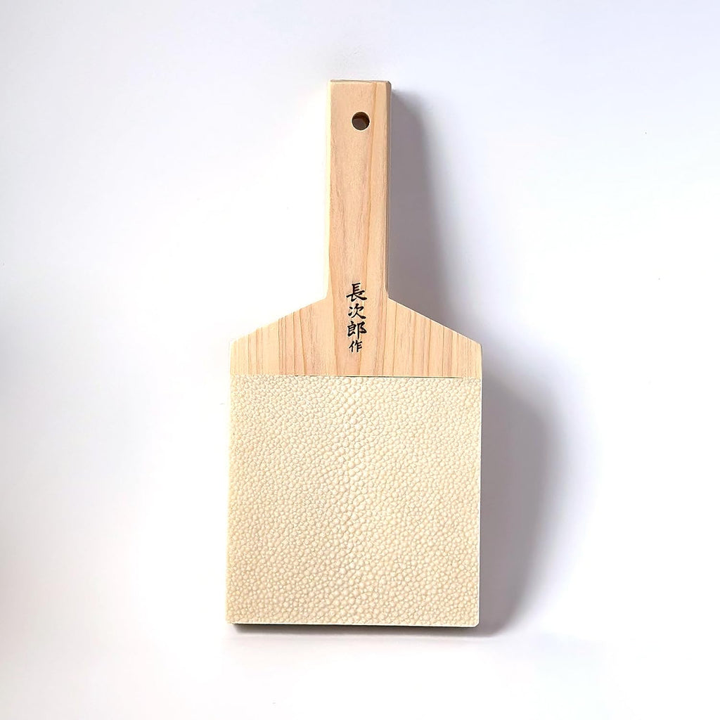 Traditional Japanese grater for wasabi and ginger (bamboo brush, large grater)