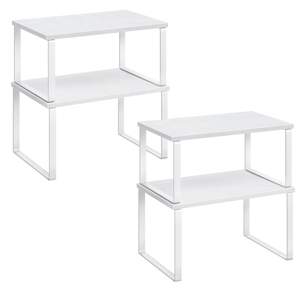 SONGMICS Cabinet Organizer Shelf, Set of 4 Spice Rack, Kitchen Storage