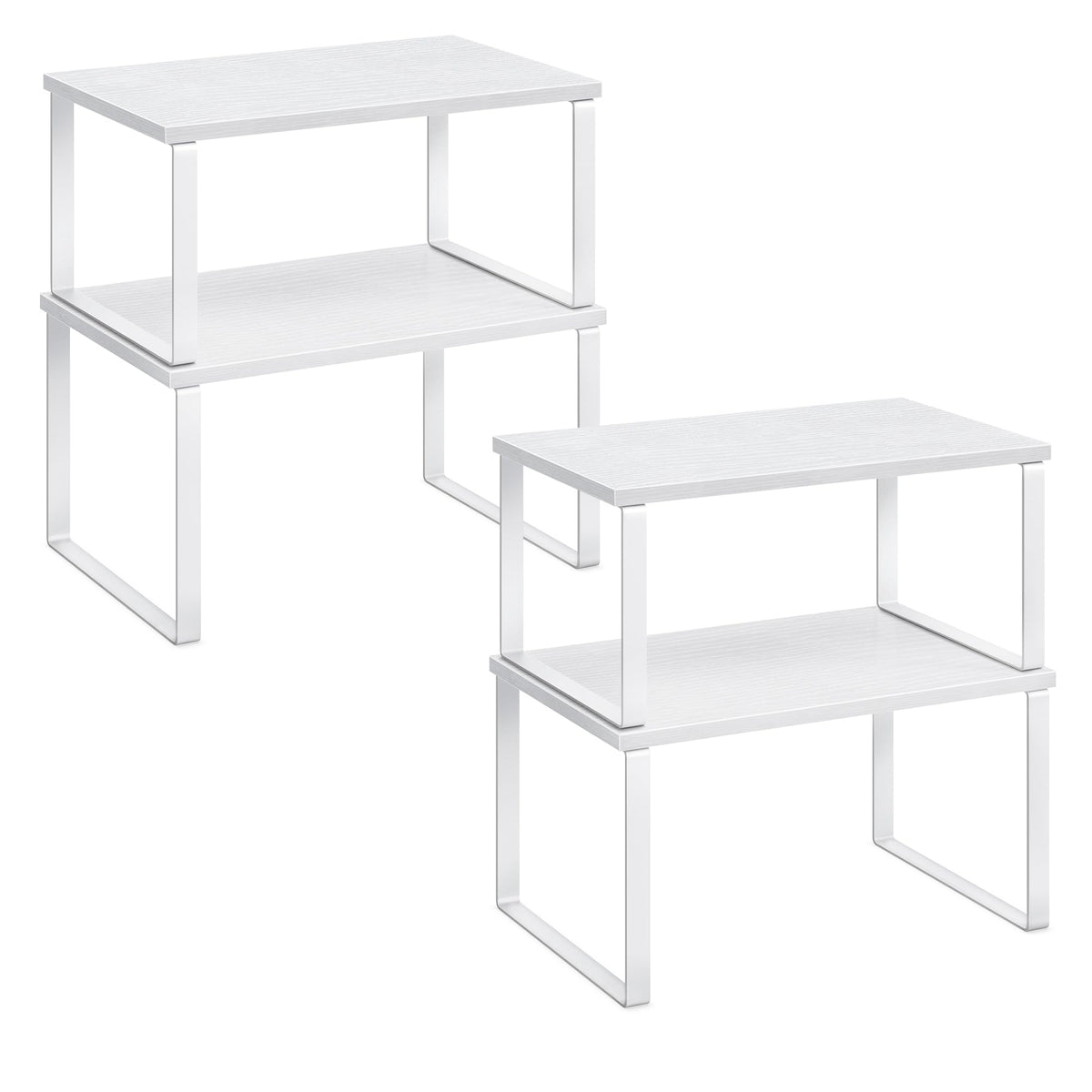 SONGMICS Cabinet Organizer Shelf, Set of 4 Spice Rack, Kitchen Storage