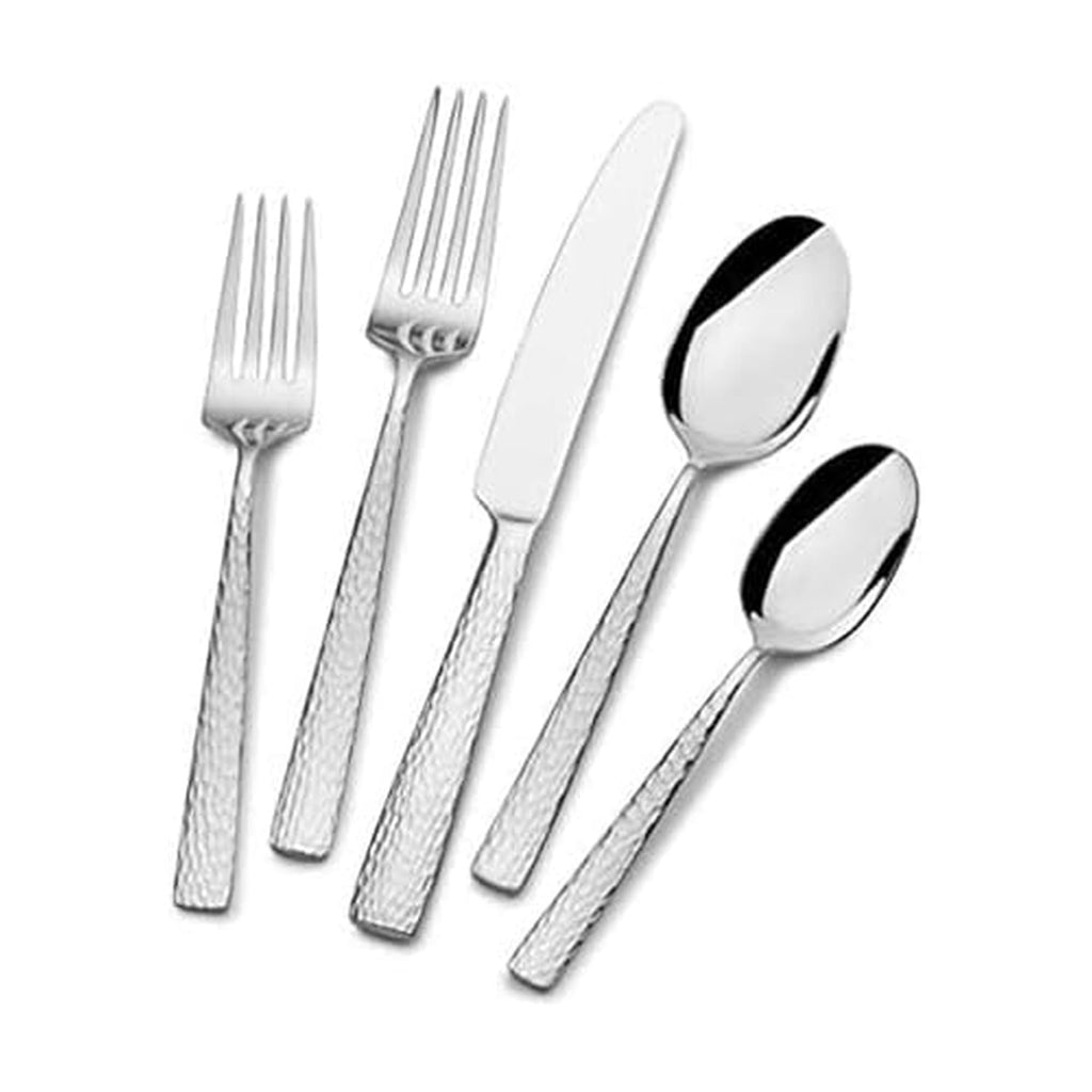 Mikasa Oliver Mirror 18/10 Stainless Steel Flatware Set for 12, 65-Piece Silverware Set with Serving Utensils, Dishwasher Safe Cutlery Set