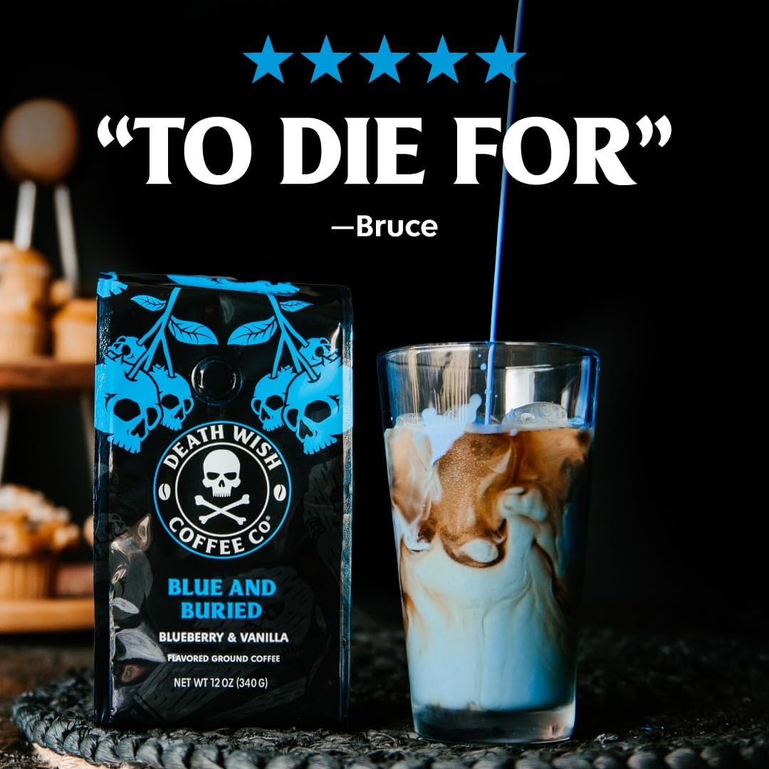 Death Wish Coffee Blueberry Single Serve Coffee Pods, Fair Trade, 30 Count