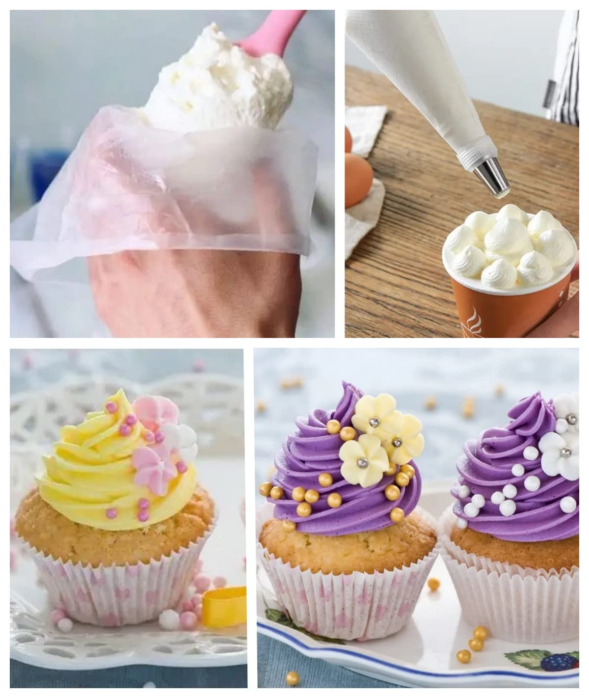 AMBESTAR 26 Inch Icing Piping Bags, 200 Pcs XXL Anti Burst Pastry Bags, Frosting Piping Bags Disposable for Wedding Cake, Birthday Party Dessert, Cupcake Decorating