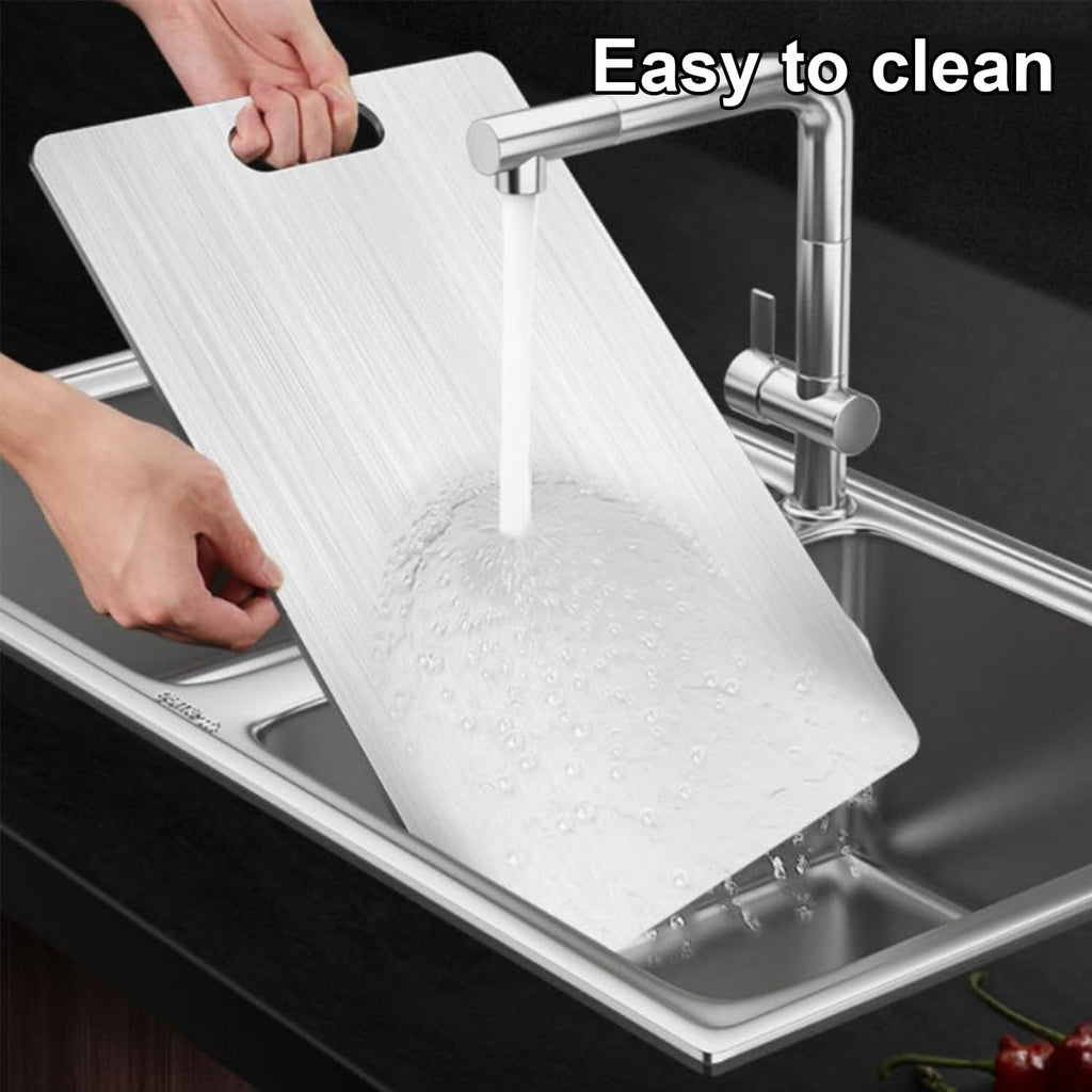 Katori Titanium Cutting Board,100% Pure Titanium Cutting Boards for Kitchen Non Toxic,Double Sided Dishwasher Safe Cutting Board for Meat,Fruits and Vegetables,Easy To Clean(1PC-L:15.35 * 11.02)