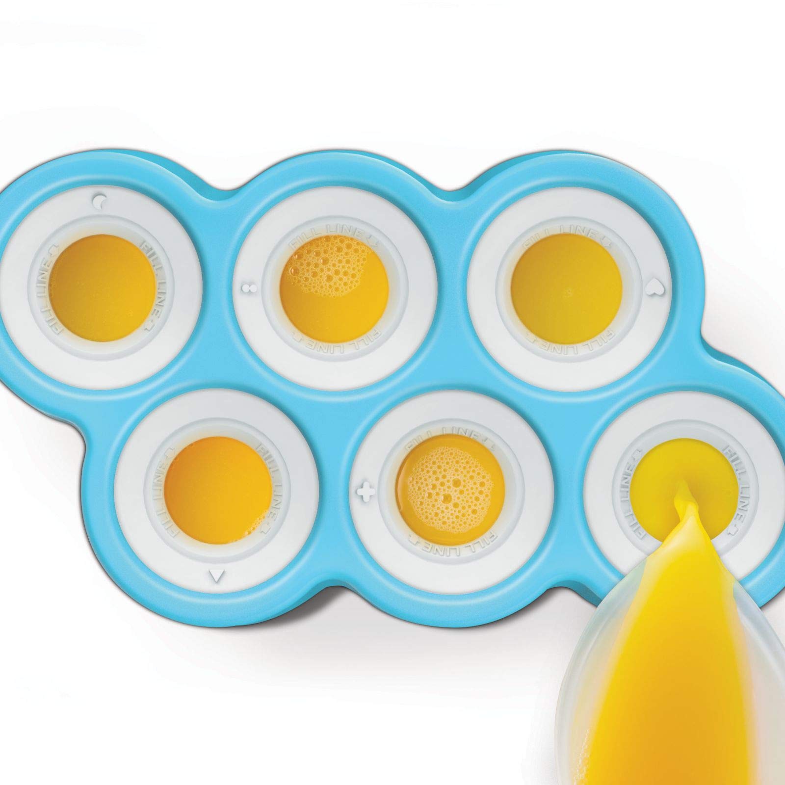 Zoku Polar Pop Molds, 5 Different Explorer Friends and Polar Explorer-Shaped Popsicle Molds in One Tray, Easy-Release, BPA-Free