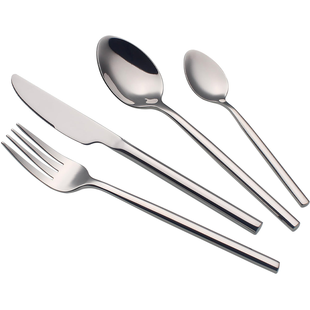 CHAAMFORGE 24 Piece Silverware Set For 6 Gold Heavy duty 18/10 Stainless Steel Flatware Set Modern Design Knife/Fork/Spoon Mirror Polished Dishwasher Safe Cutlery Set with Gifts