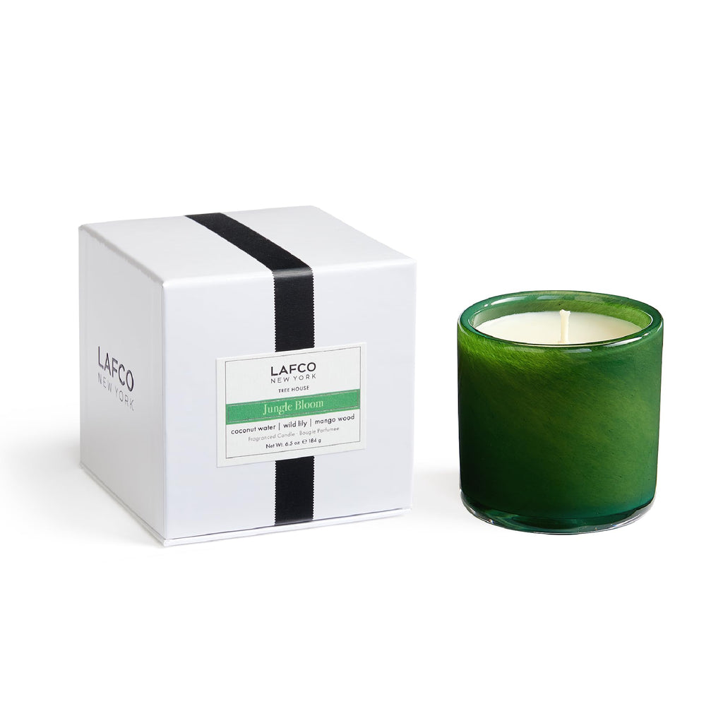 LAFCO New York Classic Candle, Chamomile Lavender - 6.5 oz - 50-Hour Burn Time - Reusable, Hand Blown Glass Vessel - Made in the USA