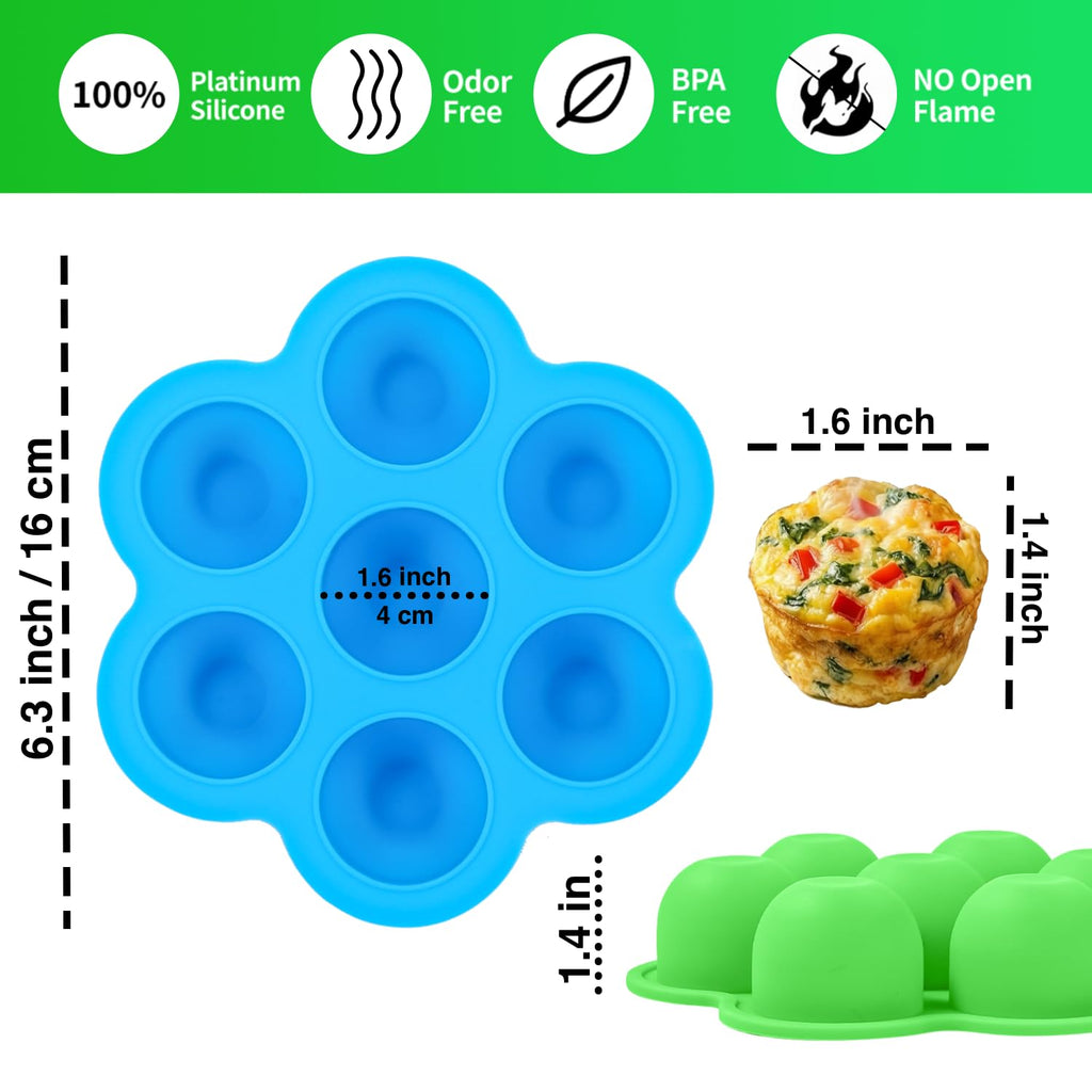 GOKCEN's Silicone Egg Bite Molds 12 Cups Silicone Muffin Pans for Baking