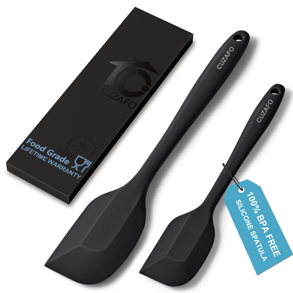 CUZAFO BPA Free Silicone Spatula Turner Mixing Set, Classic Blue