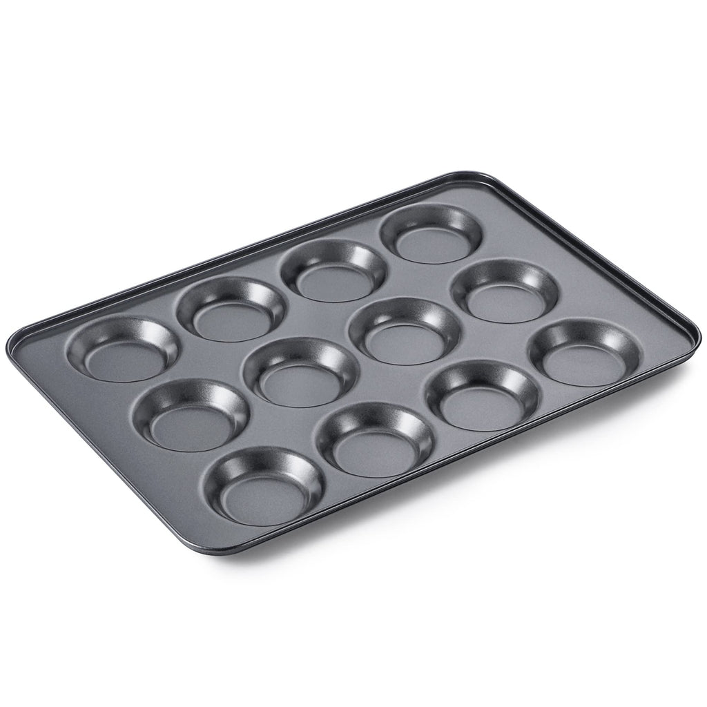 HONGBAKE Muffin Pans for Baking, Nonstick Cupcake Tin with 120 Parchment Liners, 2 Pack 12 Cup Premium Cheesecake Trays - Gray
