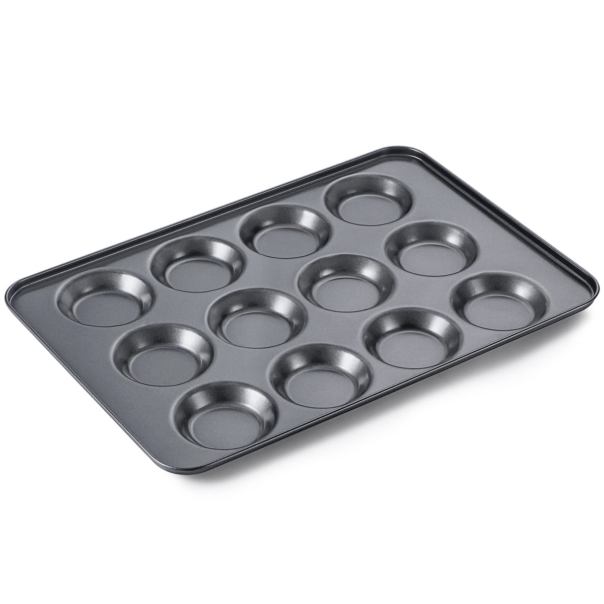 HONGBAKE Muffin Pans for Baking, Nonstick Cupcake Tin with 120 Parchment Liners, 2 Pack 12 Cup Premium Cheesecake Trays - Gray
