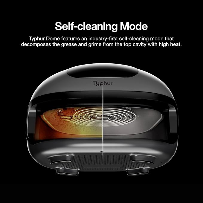 Typhur Dome 2 Air Fryer, Extra Large Airfryer with Superior Airflow, Self-cleaning Smart Digital Fryer with PFAS free Basket for Quick Easy Meals, Fits a 12" Pizza or 4-Slice Toast