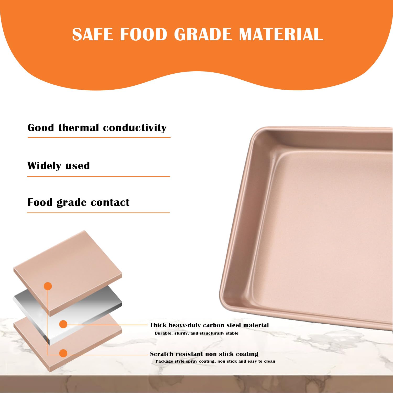 Baking Sheet Pans,2 Pack Nonstick Baking Pans Cookie Sheet Brownie Pan,Bread & Cake Pan, Toaster Oven Tray Bakeware, Small Non stick Baking Tray, Heavy-Duty Bread Loaf Pan (11x9x1.2 Inches)
