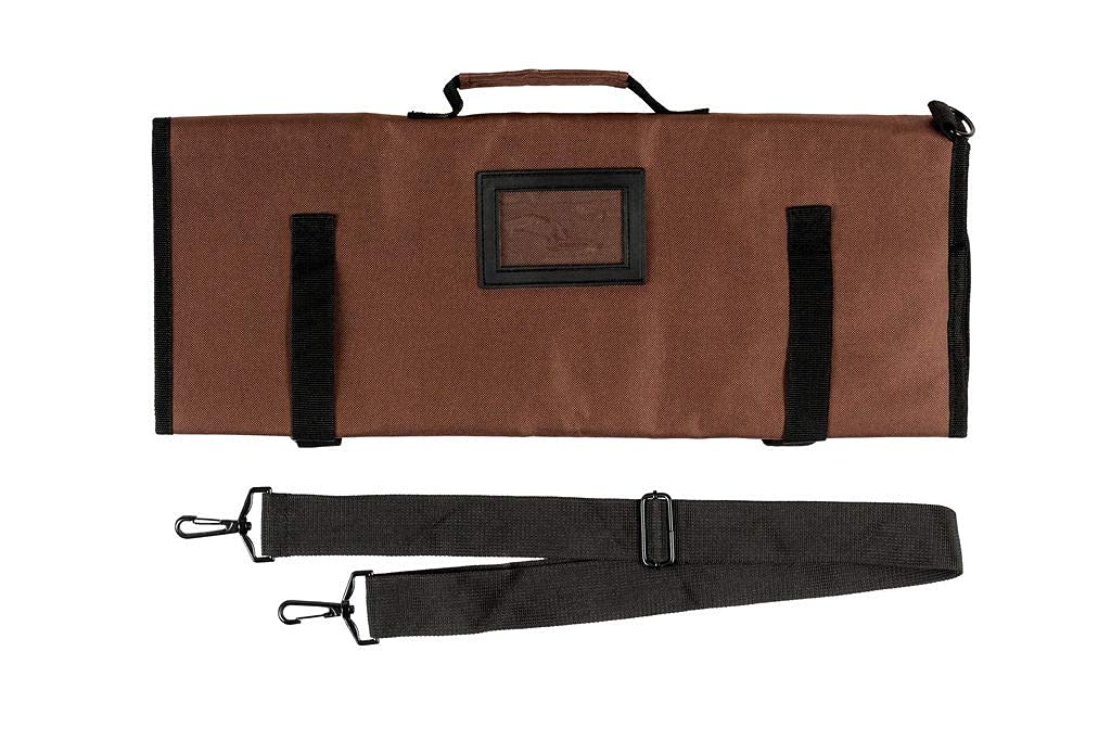 EVERPRIDE Chef Knife Roll Bag Holds 10 Knives – Contains 2 Large Zippered Pockets for Meat Cleavers and Cooking Tools – Durable Knife Carrier Case for Chefs and Culinary Students – Knives Not Included
