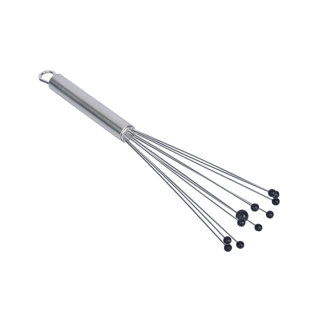 Restaurantware 10.5 in Stainless Steel Ball Whisk with Silicone Tips - 6 Pack - German Standard Sauce & Gravy Whisk, Non-Scratch, Dishwasher Safe - Non-Stick Safe Silicone Ball Whisk for Baking