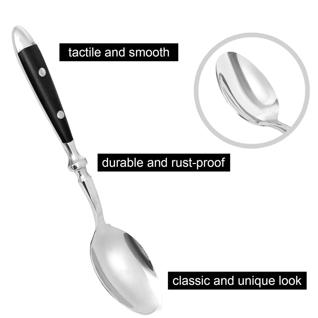 QUEARI Retro 20-Piece Silverware Set, Stainless Steel Cutlery Set, Vintage Flatware Set with Black Bakelite Handle, Dishwasher Safe| Service for 4