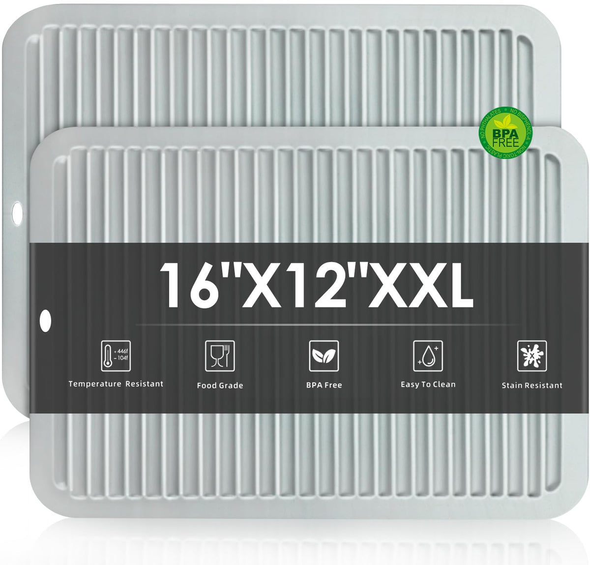 Silicone Trivets for Hot Pots and Pans, 3 Pack Heat Resistant Pot Holders for kitchen Large Silicone Trivet Mat for Hot Dishes, Black Hot Pads for Kitchen Counter, Hot Mats Spoon Rest, 9 * 12 Inches