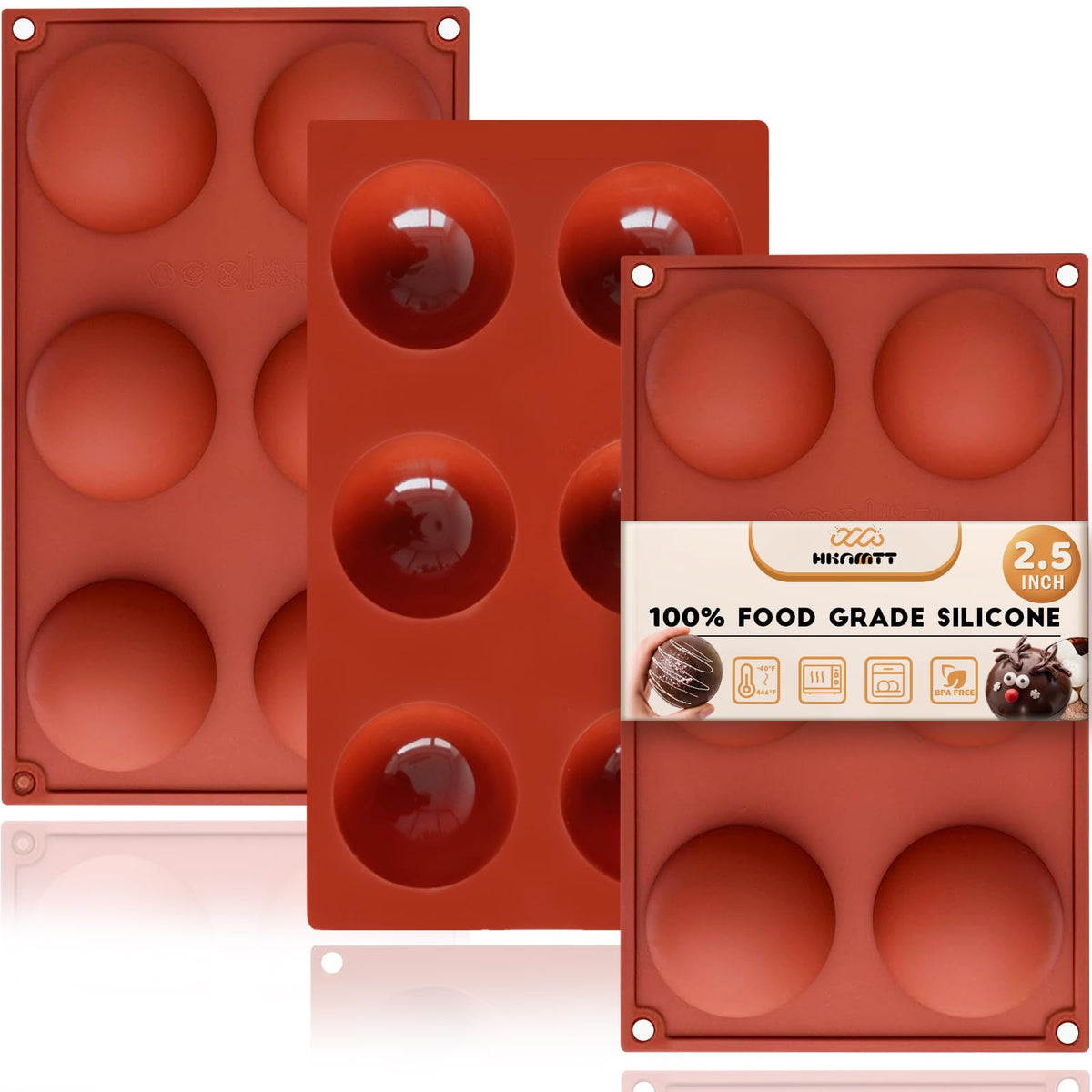 HKNMTT Chocolate Bar Molds Silicone Classic 4 Pack, Snap Candy Bars Making Mould Set, BPA Free Soy Candle Wax Melt Durable Mold Easy Release Non-Stick for Protein and Energy DIY Handmade Gifts