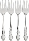 Oneida Dover Fine Flatware Salad Forks, Set of 4 , 18/10 Stainless Steel, Silverware Set, Dishwasher Safe