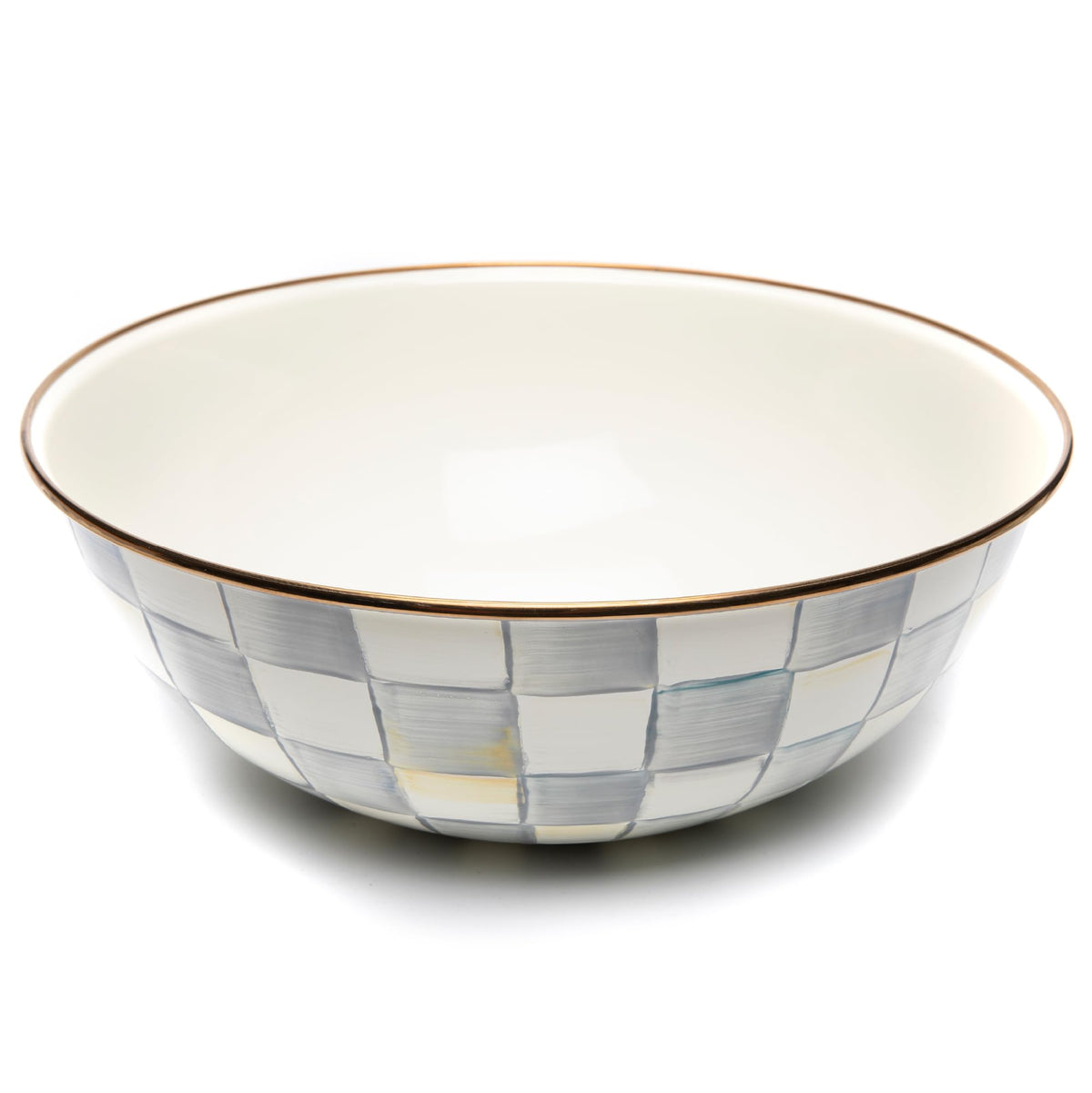 MACKENZIE-CHILDS Everyday Bowl, Extra Small, Black-and-White Courtly Check
