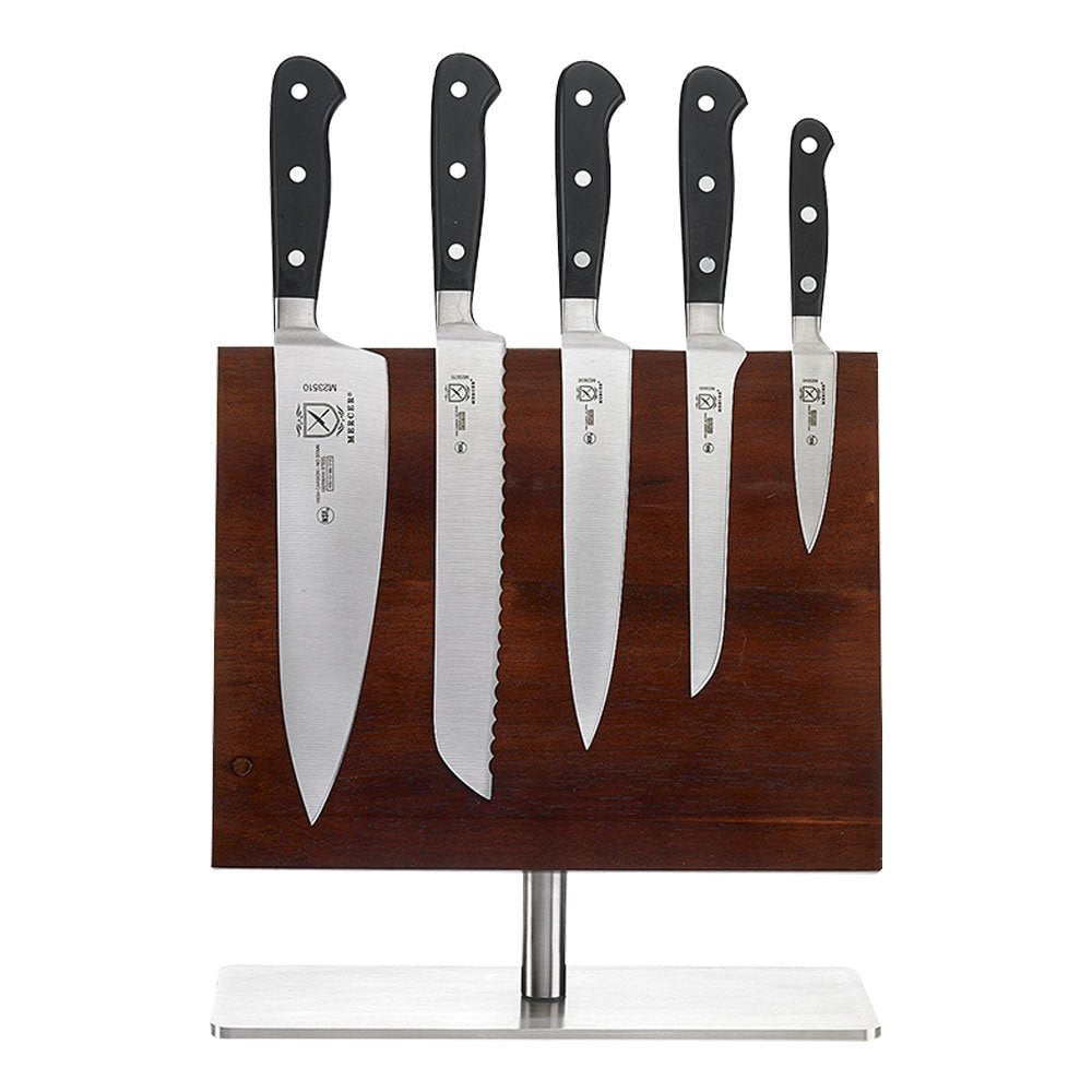 Mercer Culinary 6-Piece Renaissance Board Magnetic Knife Set, 11 3/8 x 9, Stainless Steel