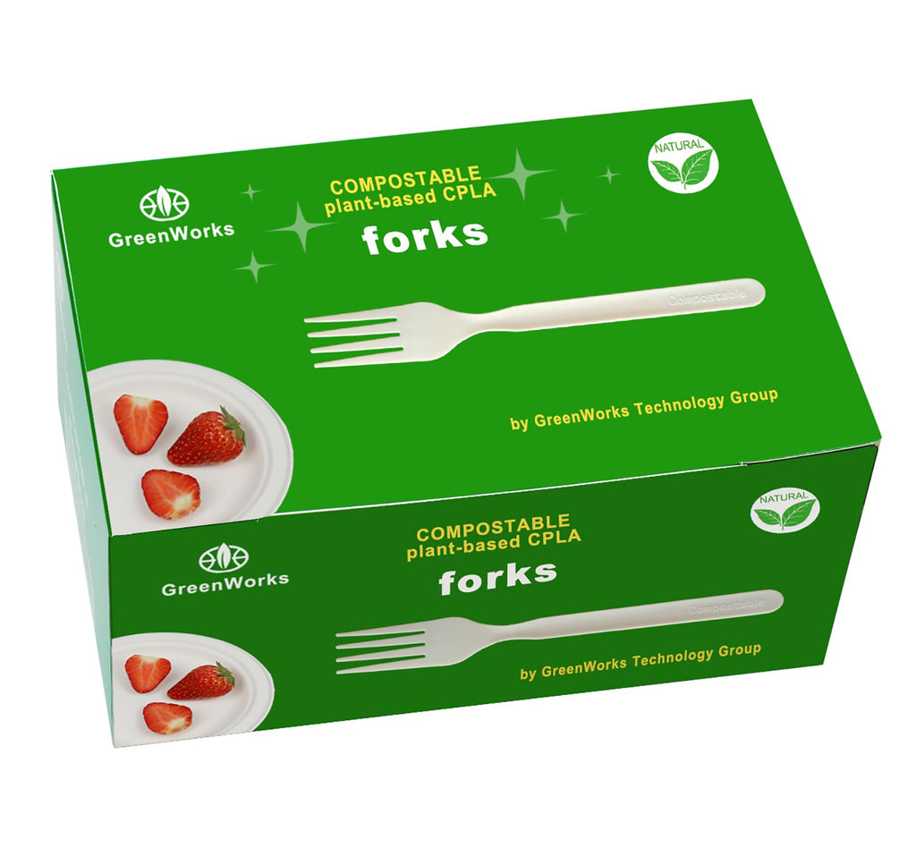 GreenWorks Compostable Knives,100 Count 7" Heavyweight Disposable Biobased Cutlery Knife