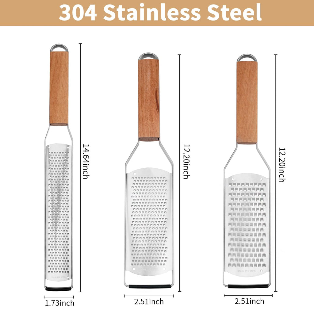 AGIgear Professional Cheese Graters for Kitchen Stainless Steel Handheld
