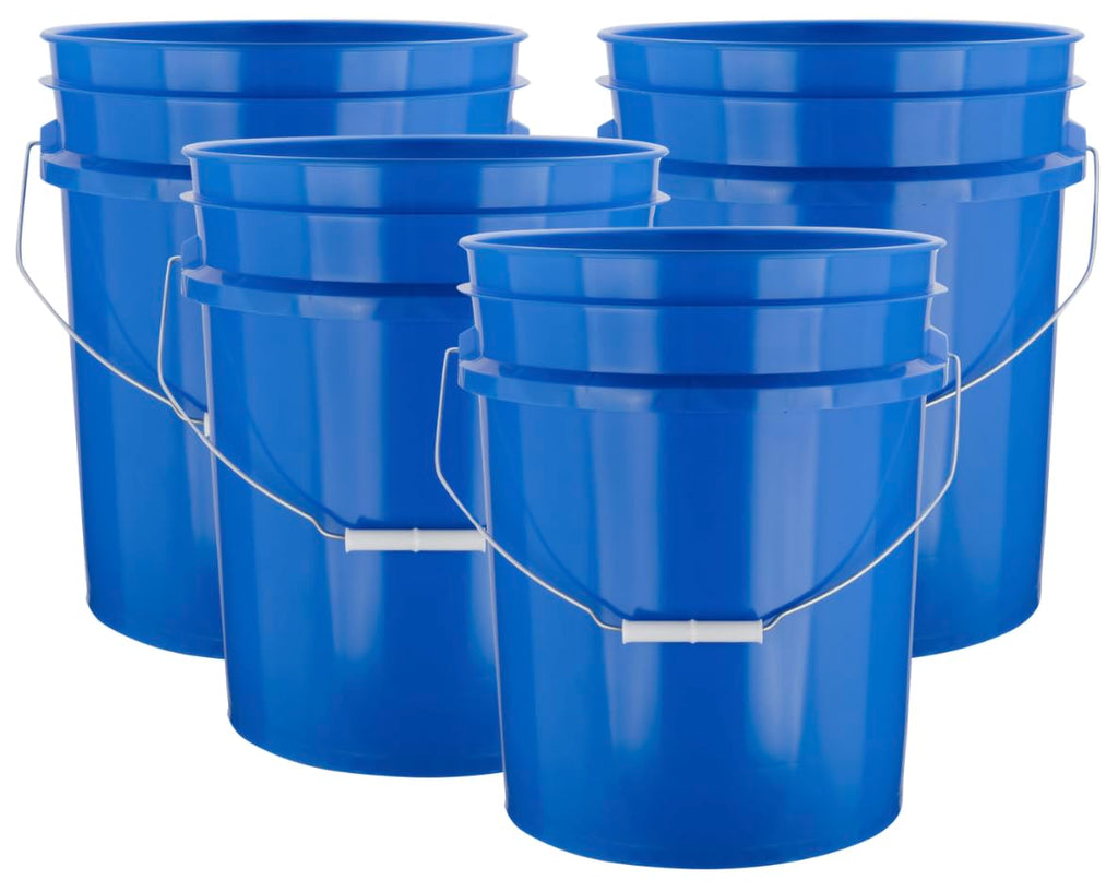 House Naturals 5 Gallon Premium HPDE Plastic Bucket - Made in USA Food Grade Container, BPA Free All Purpose Pail (5, Red)