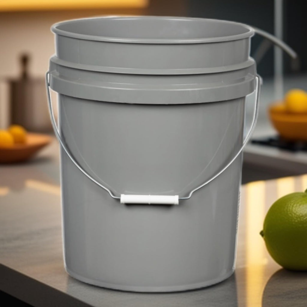 House Naturals 5 Gallon Premium HPDE Plastic Bucket - Made in USA Food Grade Container, BPA Free All Purpose Pail (5, Red)