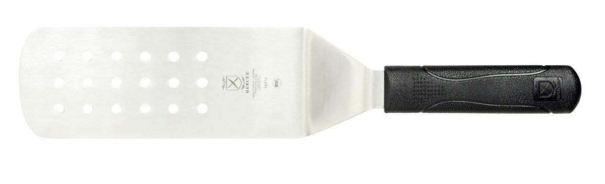 Mercer Culinary Millennia Mini Turner/Spatula, 2.5 Inch x 2.5 Inch Blade, Black Handle