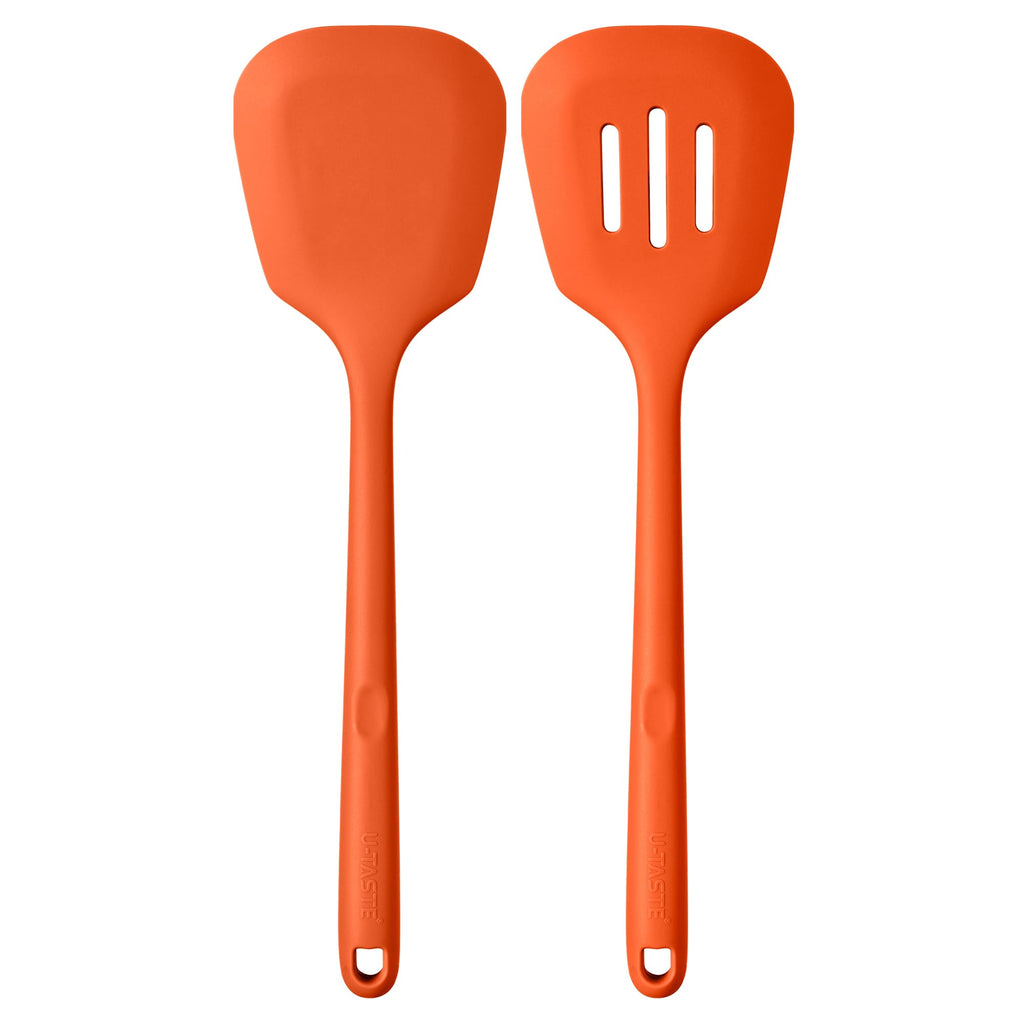 U-Taste Silicone Turner Cooking Spatula, 13.6" Long/3.7" Wide, Purple