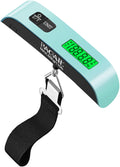 BAGAIL Digital Luggage Scale, 110lbs Hanging Baggage Scale with Backlit LCD Display,Portable Suitcase Weighing Scale,Travel Luggage Weight Scale with Hook,Strong Straps for Travelers(Mint)