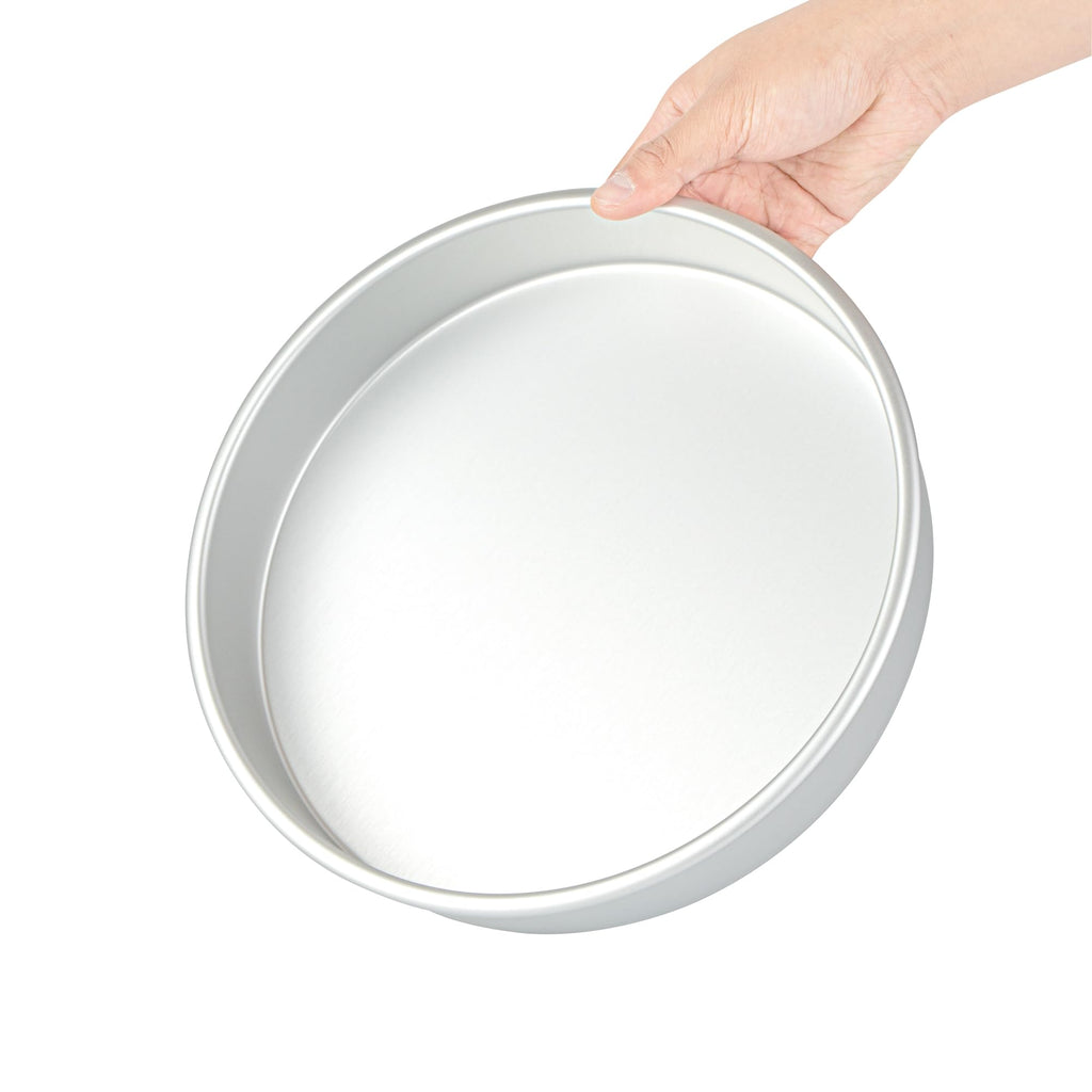 Restaurantware Aluminum Straight-Sided Cake Pan - Pack of 1 - Met Lux 10 x 2 Inches Round Baking Tin, Greaseproof, Even-Heating, Freezable - Anodized Aluminum Round Cake Pan Ideal For Baking