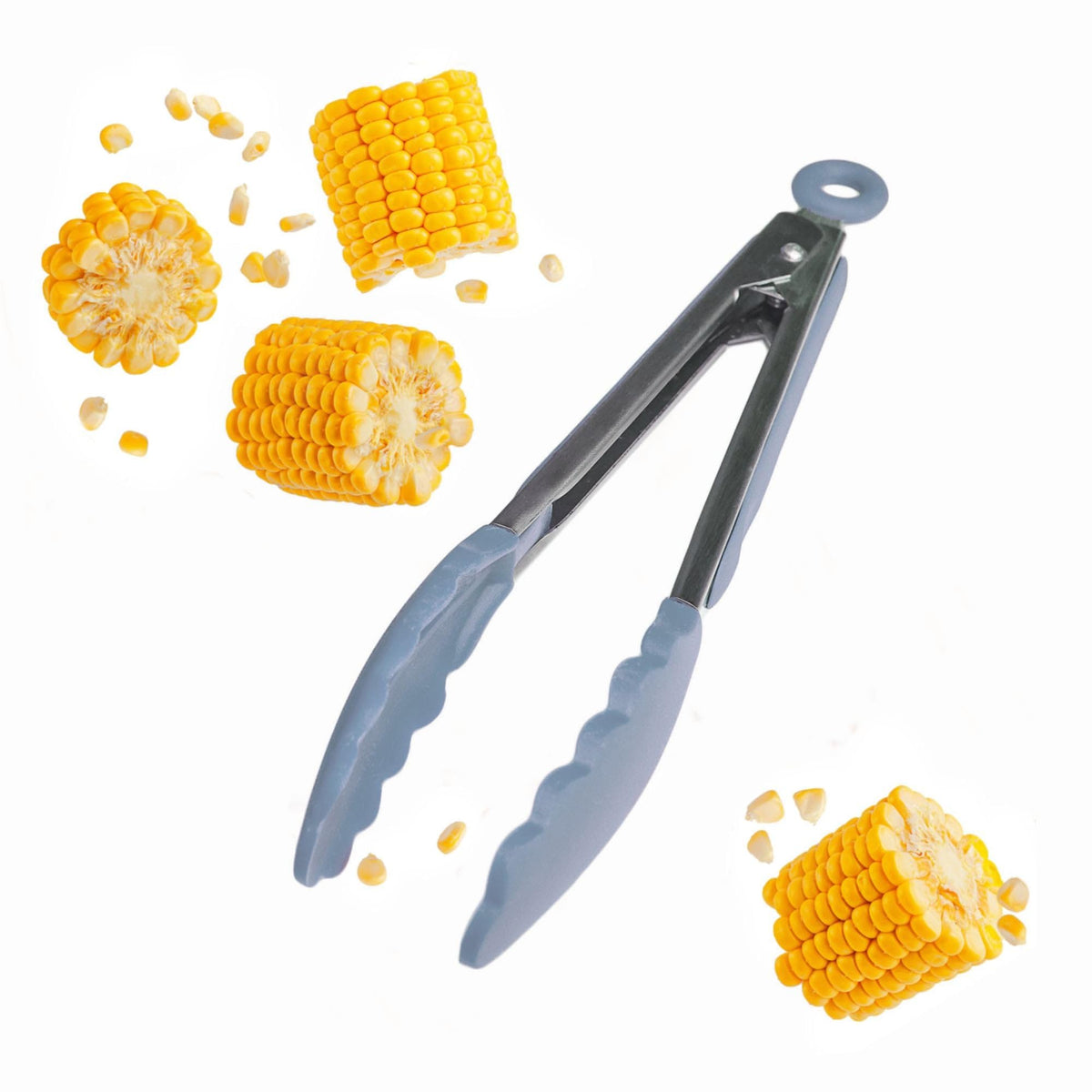 Starpack Get a Grip Silicone Kitchen Tongs (12 Inch) - LFGB Non Toxic, 600°F Heat Resistant, BPA-Free - Heavy-Duty Stainless Steel, Locking - Dishwasher Safe for Nonstick Cookware
