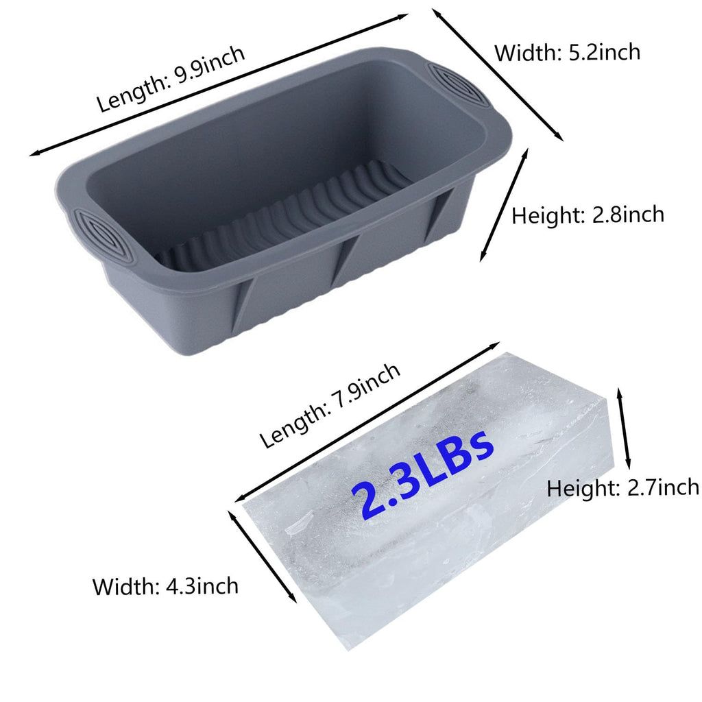 5Pcs Extra Large Ice Block Mold, Grey Silicone Ice Block Molds for Ice Bath Tub, Big Ice Cube Molds for Ice Bath, Ice Maker for Cold Plunge or Coolers, Ice Tray Accessories for Ice Bath Chiller