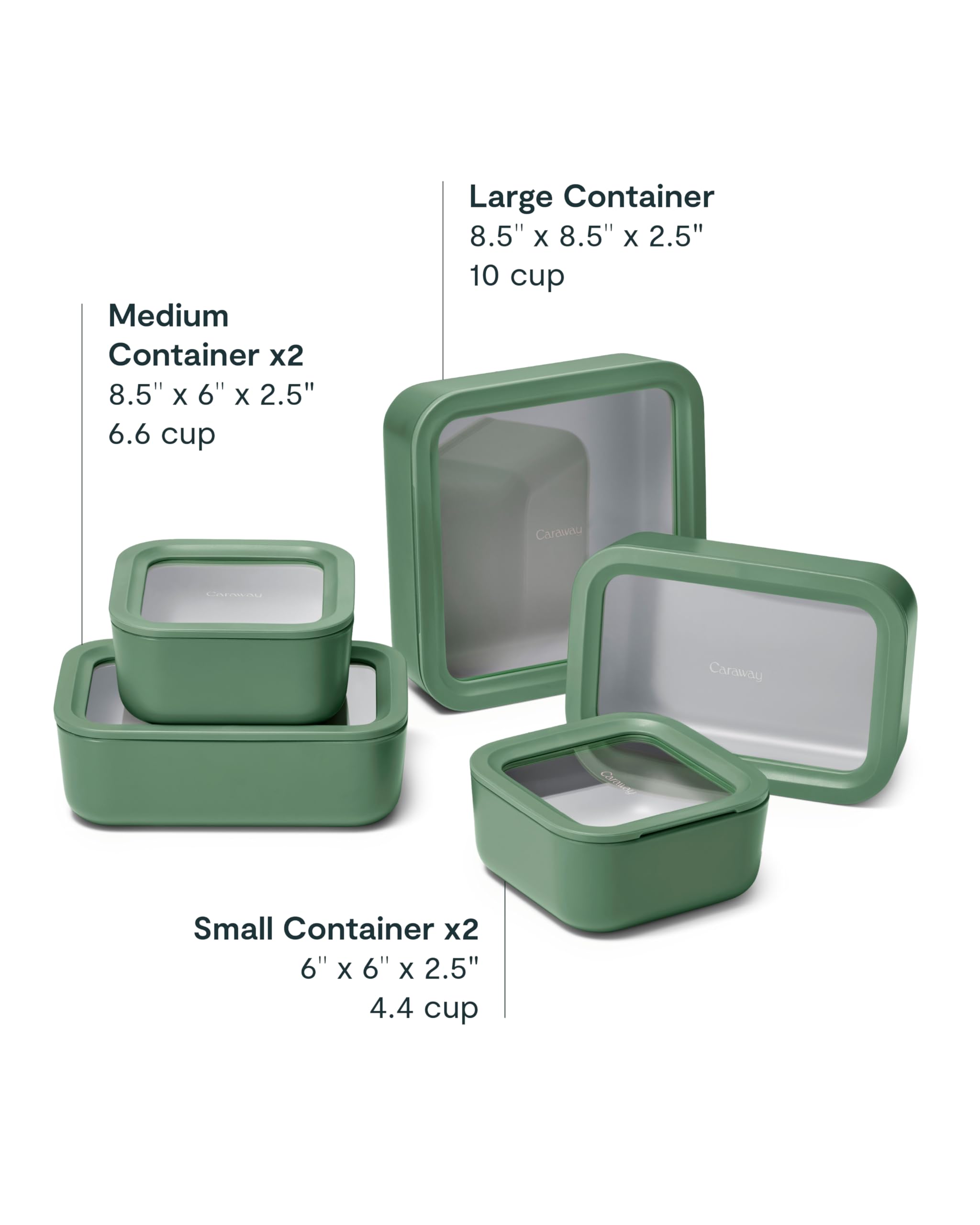 Caraway 13-Piece Glass Food Storage Container Set