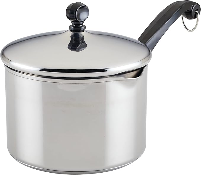 Farberware Classic Stainless Steel Stockpot with Lid, 6-Quart