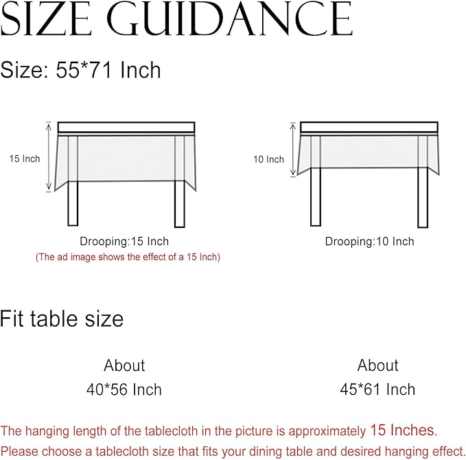ISAENNE Designer French Small Rectangle Tablecloth,Linen Orange Floral Pattern Indoor Table Cloth,Wrinkle Resistant Decor Table Cloth for Dining Thanksgiving Kitchen Party,55"*71"-Alvarado D