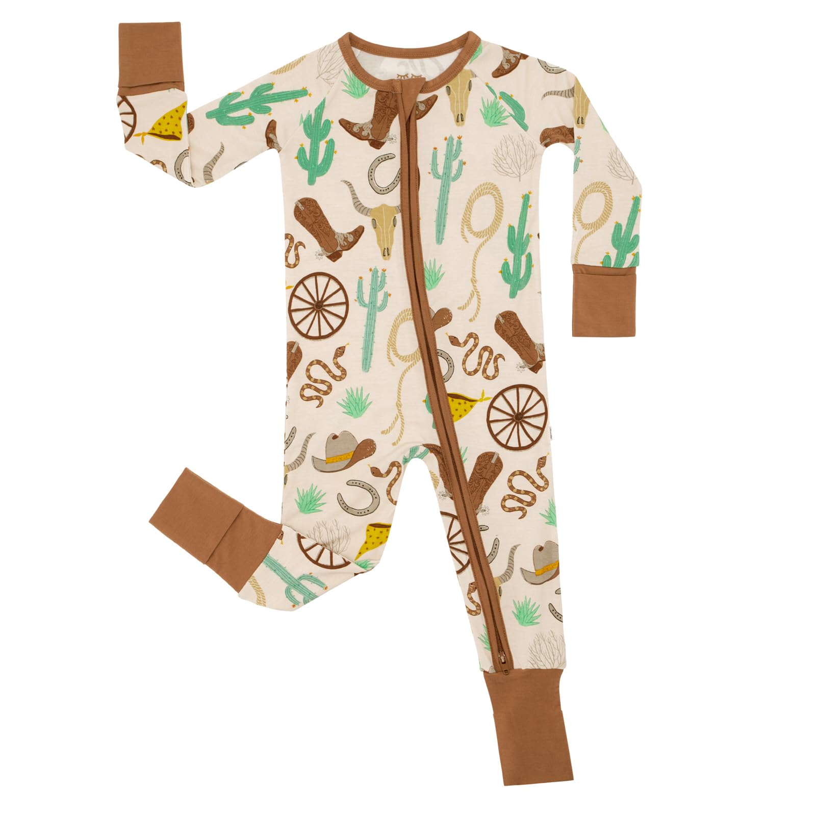 Little Sleepies Baby Pajamas, Caramel Ready to Rodeo, Newborn