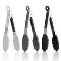 7-Inch Kitchen Tongs Set of 3, Cooking Tongs with Silicone Tips