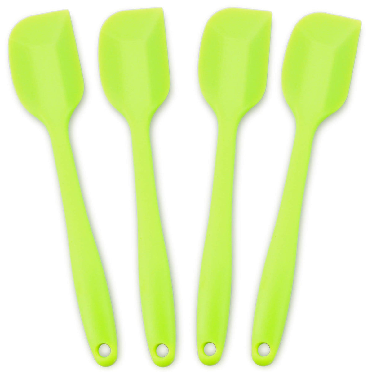 4-Piece Silicone Spatula Set with Stainless Steel Core, Multicolor