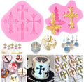 Cross Molds Silicone Cake Chocolate Mold 2pcs for Baptism Party Supplies