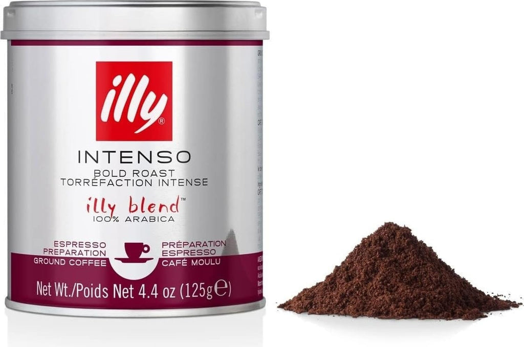 illy Ground Espresso Coffee, Intenso Dark Roast, 4.4 oz