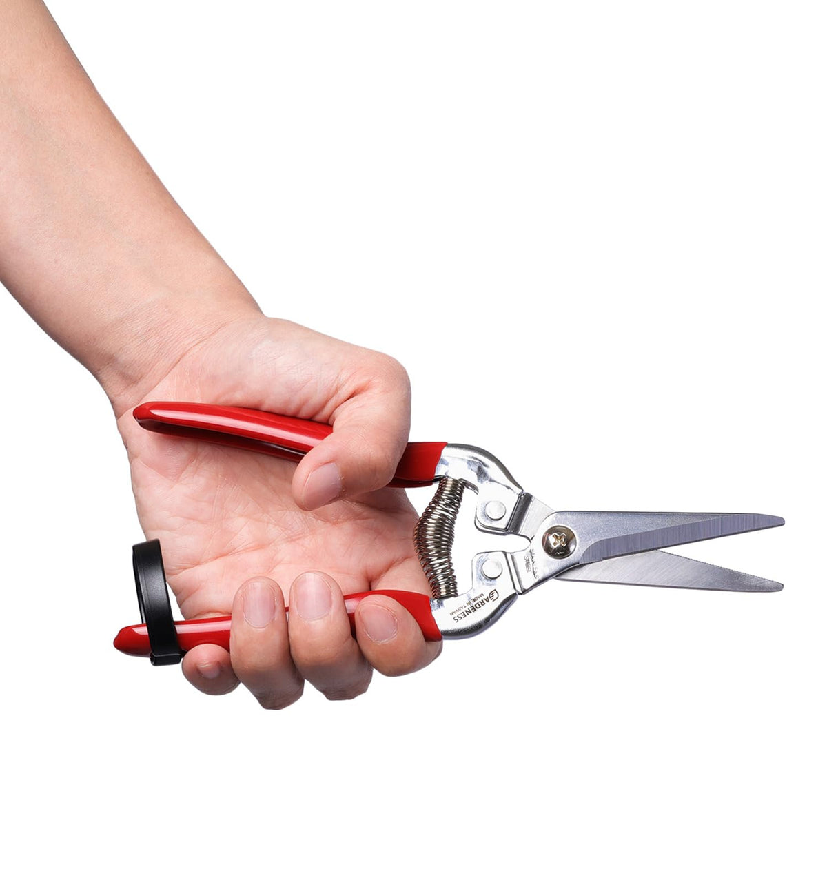Gardeness SK5 High Carbon Steel Floral Scissors, 6mm Cutting Capacity Ultra Sharp Serrated Blade, Lightweight Effort-Saving Garden Snips & Flower Clippers for Stems, Bonsai and Fruit Picking