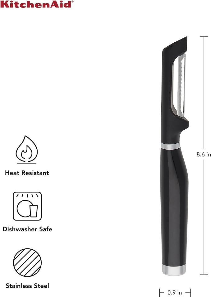 KitchenAid Classic Euro Peeler, 8.6 inches, Black