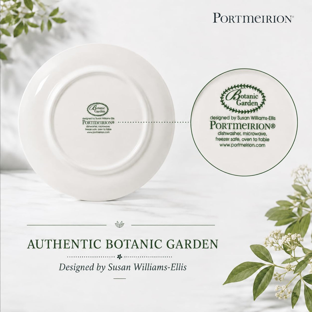 Portmeirion Botanic Garden Side Plates - Assorted Floral Patterns, Set of 6
