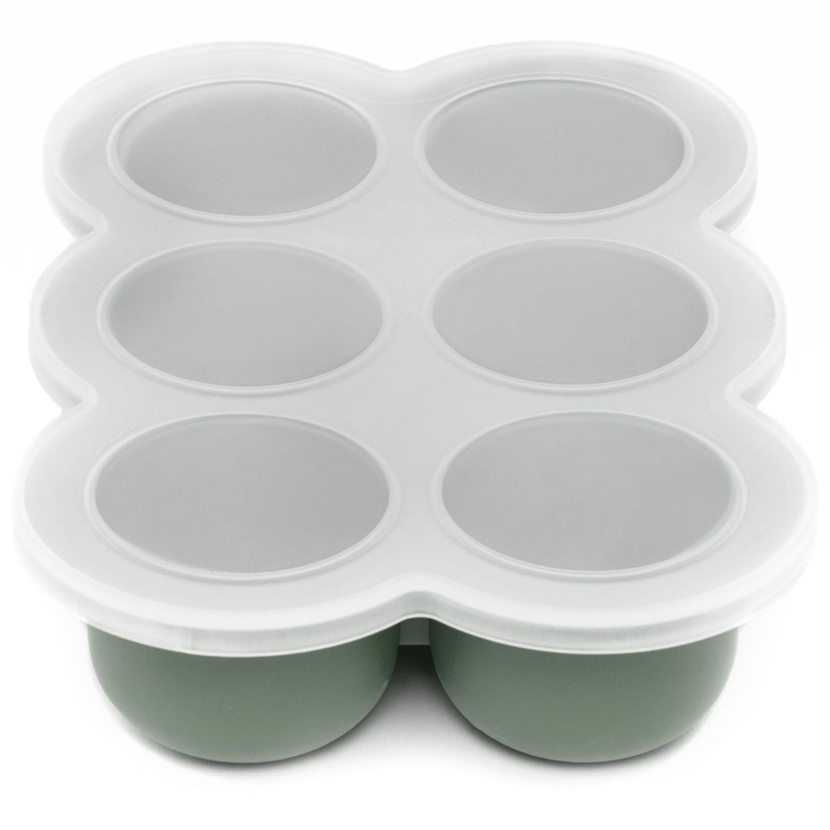 WeeSprout Silicone Freezer Tray with Clip on Lid Perfect Food Storage Container for Homemade Baby Food, Vegetable, Fruit Purees, and Breast Milk (Bright Blue, Six 3 Ounce Sections)